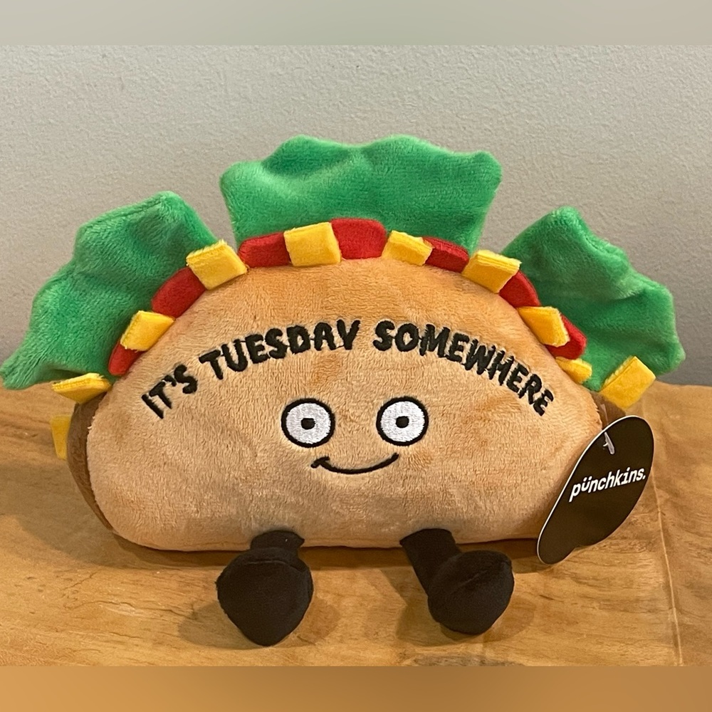 New Punchkins "It's Tuesday Somewhere" Taco Plush